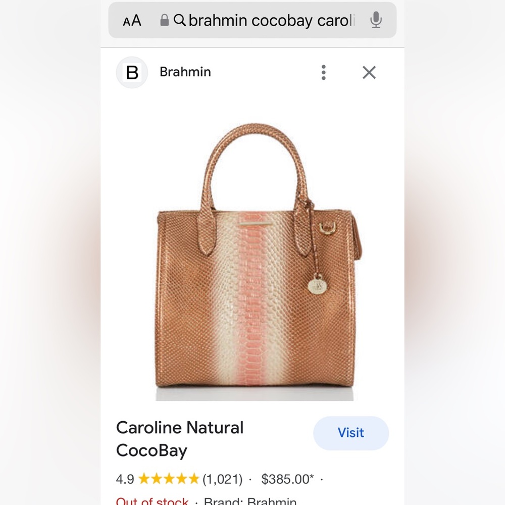 New Brahmin never used still with tags. Large ombré.